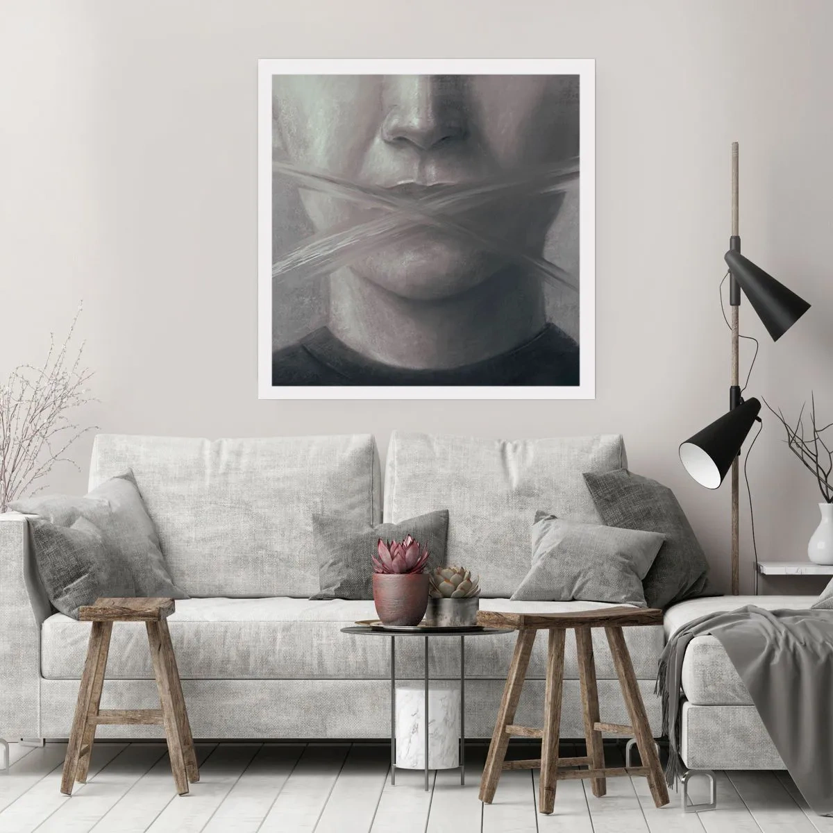 Plakat - Ikke et ord - 50x50 cm