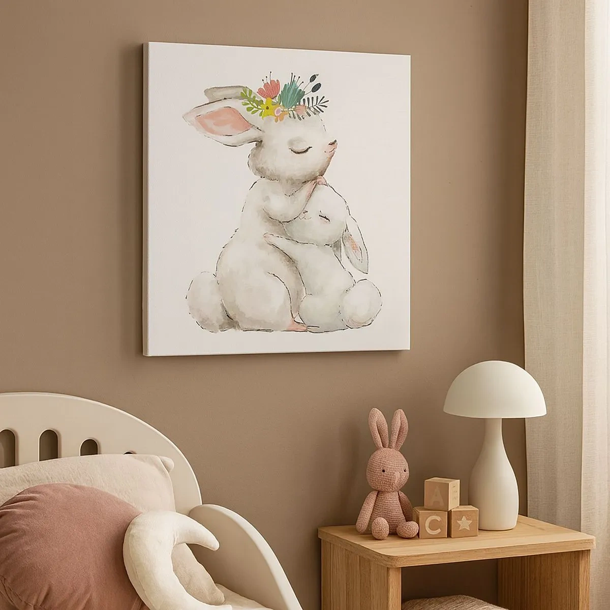 Lærredstryk - Billede på lærred - Der er intet sted som hos mor - 30x30 cm