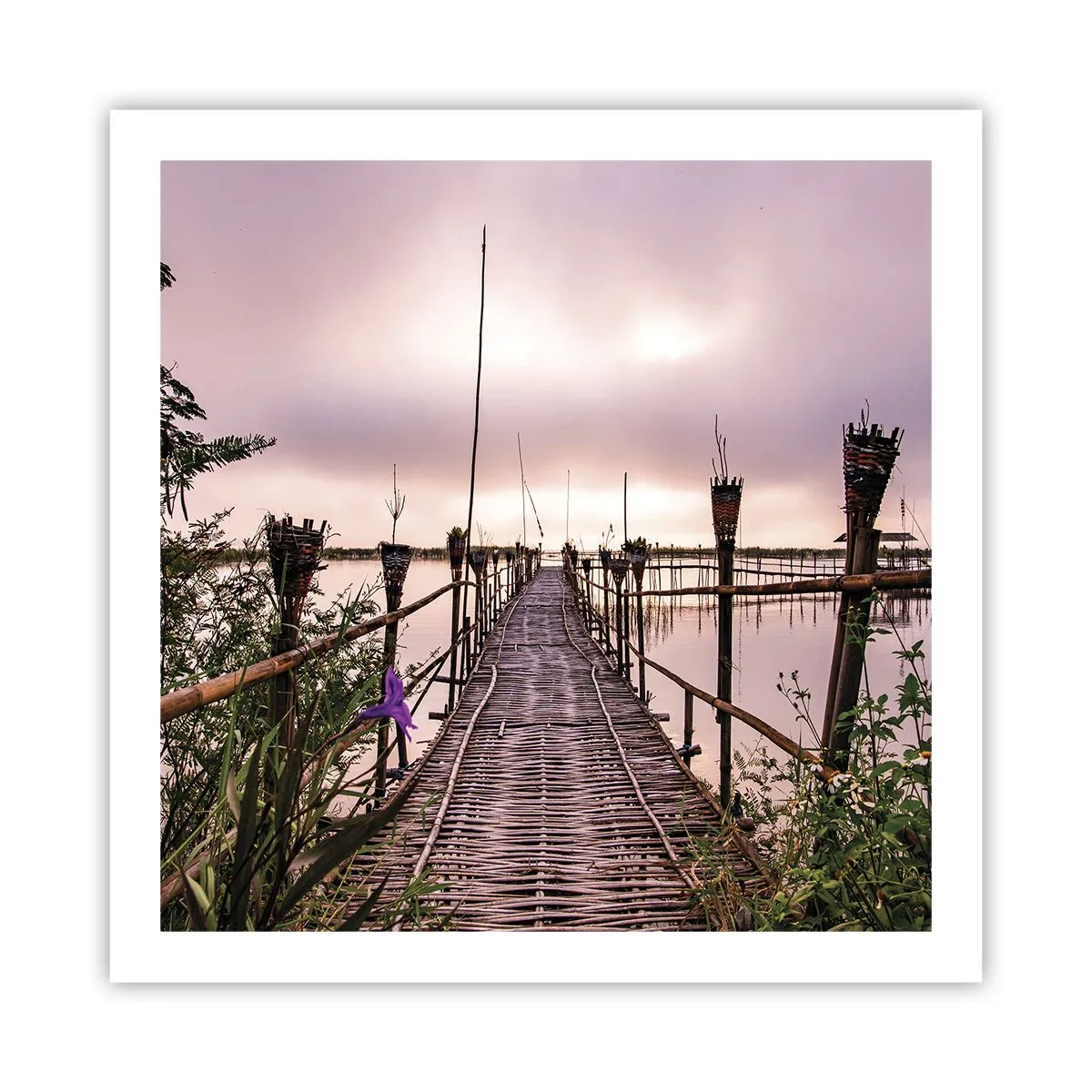 Plakat - Den stille og rolige atmosfære i Asien - 60x60 cm