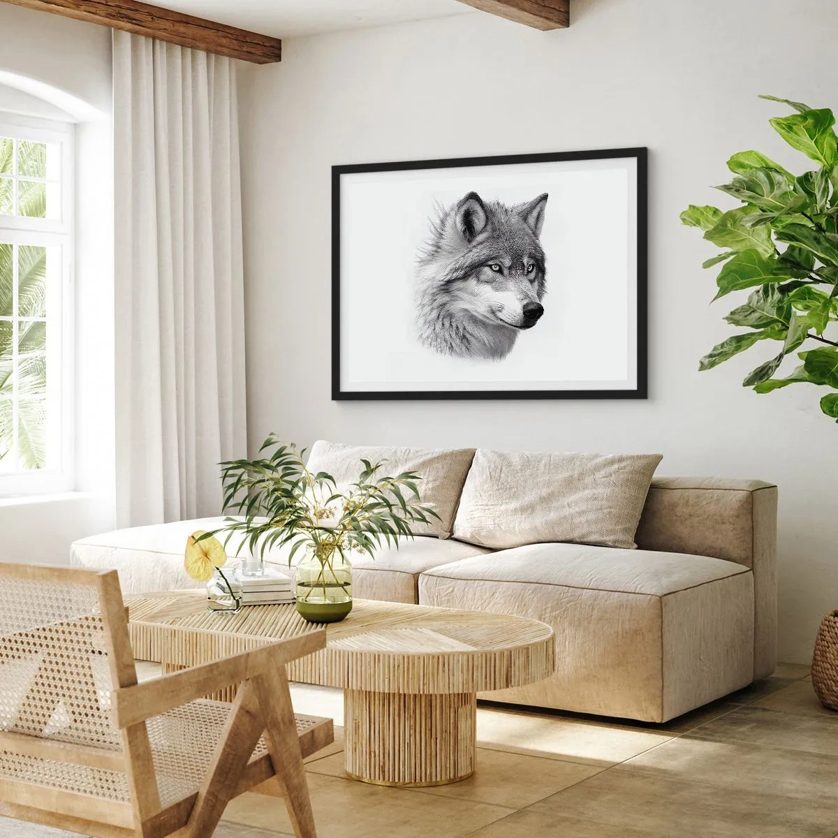 Plakat i sort ramme - Alpha - uden tvivl - 100x70 cm