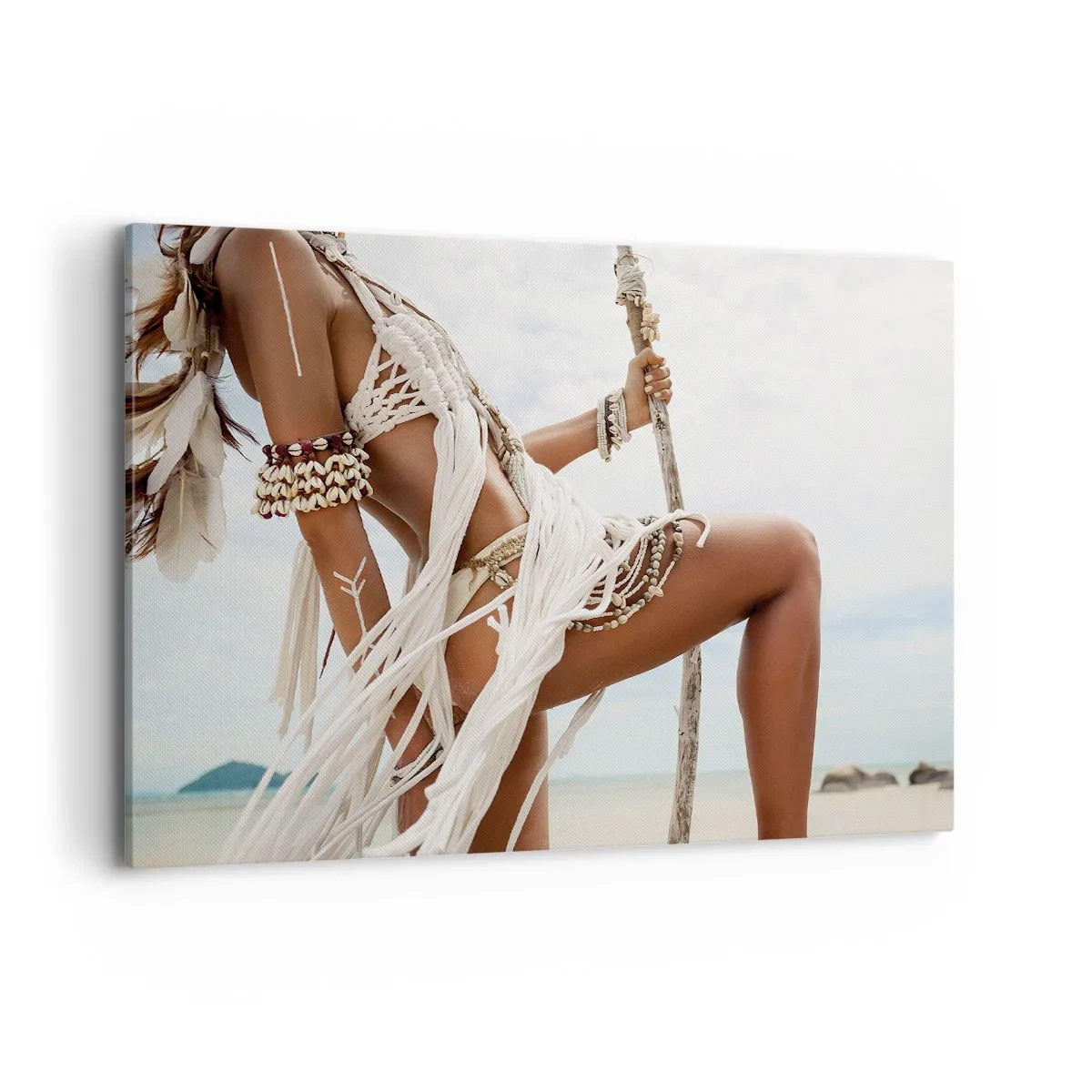 Lærredstryk - Billede på lærred - Præstinde af solen - 120x80 cm