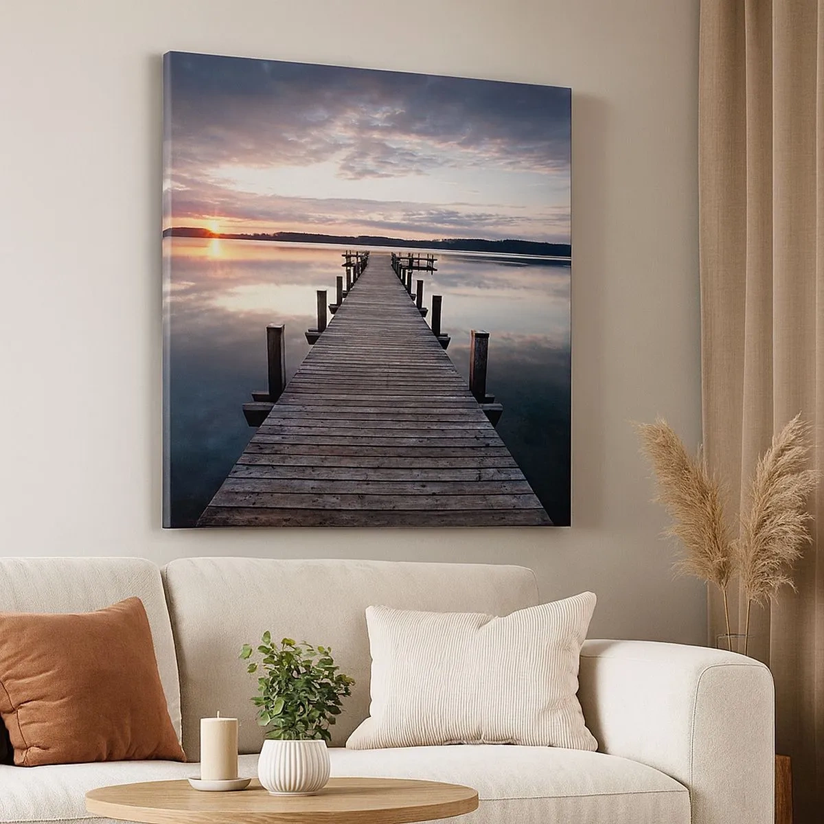 Lærredstryk - Billede på lærred - Den tavse grænse mellem dag og nat - 30x30 cm