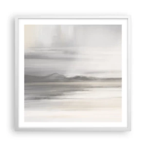 Plakat i hvid ramme - En tankevækkende afstand - 60x60 cm