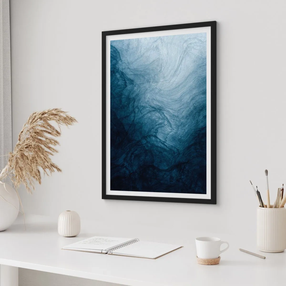 Plakat i sort ramme - Ind i dybet - 61x91 cm