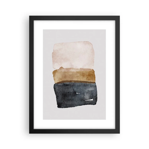 Plakat i sort ramme - Sammensætning af jordfarver - 30x40 cm