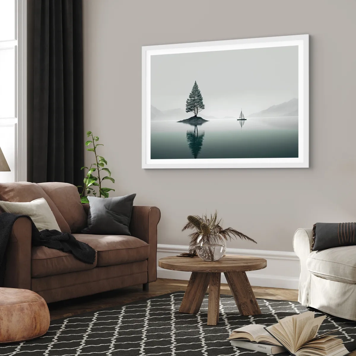 Plakat i hvid ramme - En drøm - 50x40 cm