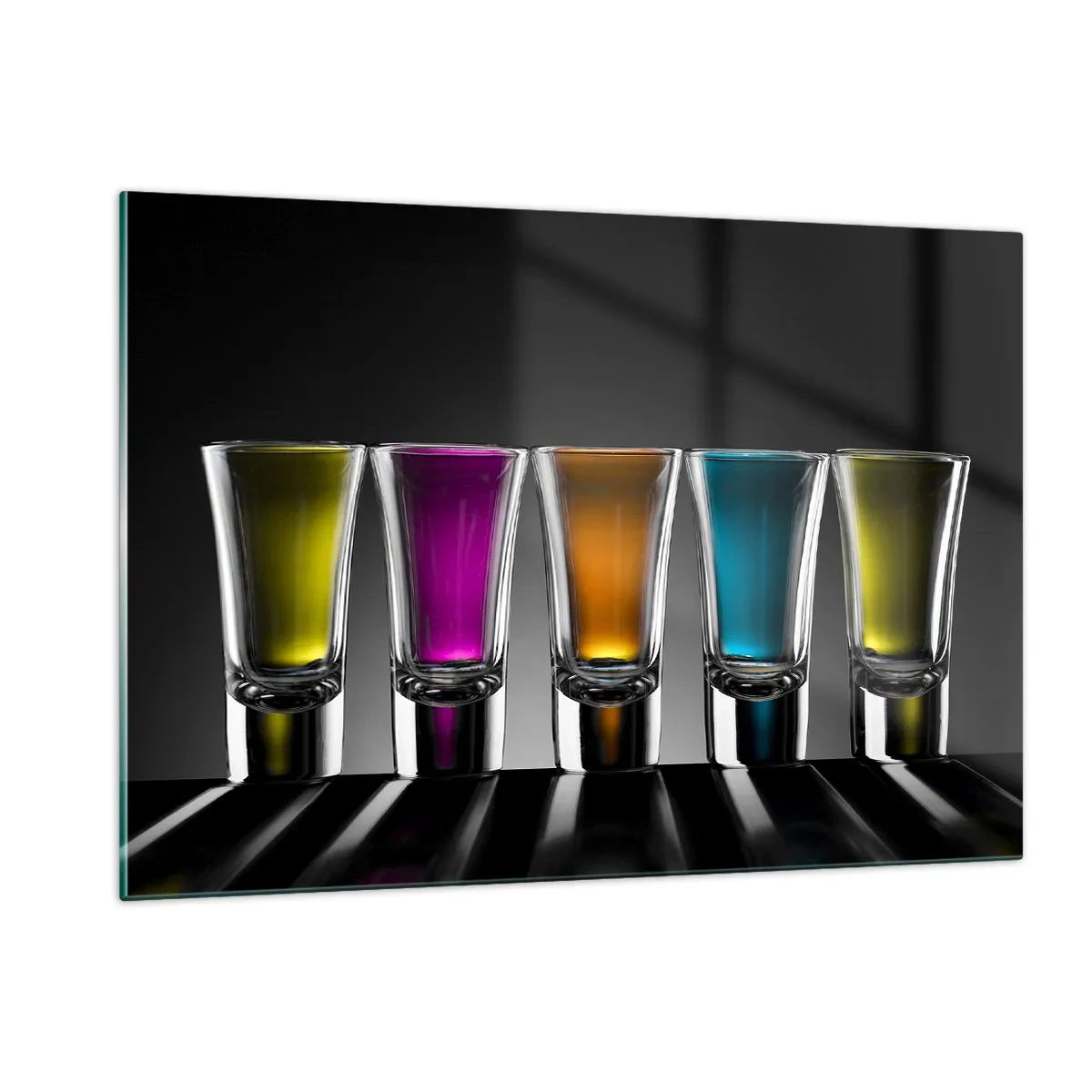Billede på glas - Glædens farver - 120x80 cm