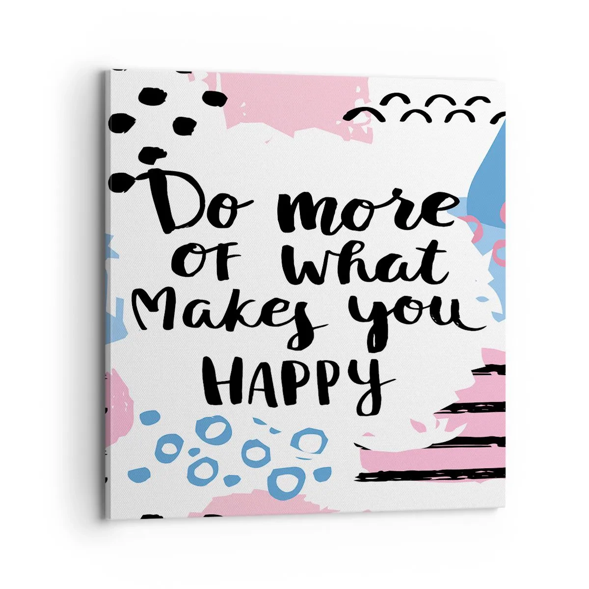 Lærredstryk - Billede på lærred - Hvordan man bliver lykkelig - 70x70 cm