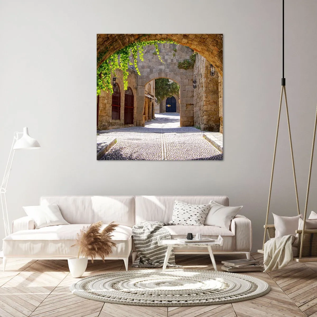 Lærredstryk - Billede på lærred - Et optog vil snart dukke op - 50x50 cm