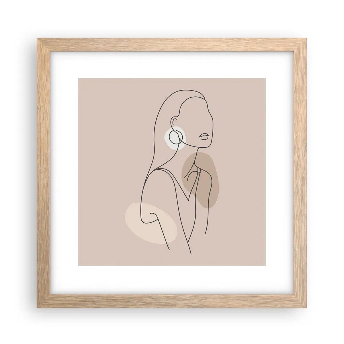 Plakat i ramme af lyst egetræ - Et ikon for pigelivet - 30x30 cm