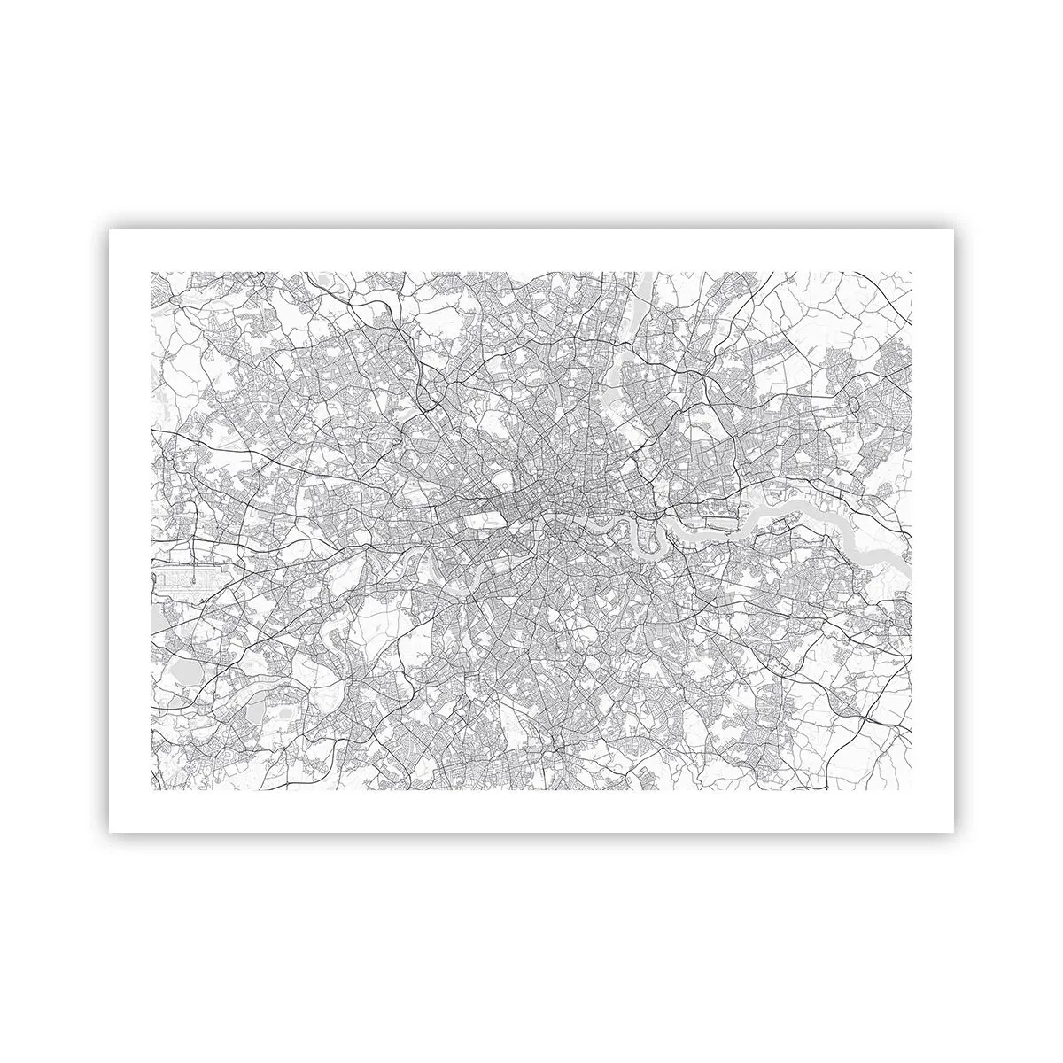 Plakat - Kort over Londons labyrint - 70x50 cm