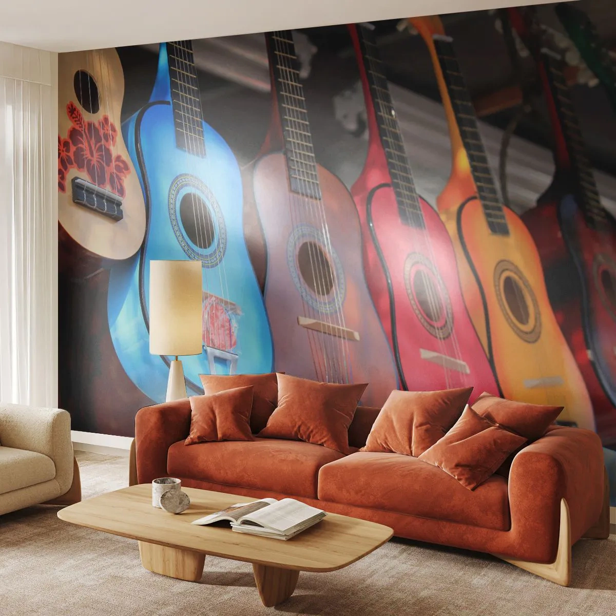 Fototapet Premium Canvas - Latino vibes - musik, Guitar, Et musikinstrument - 250x175 cm