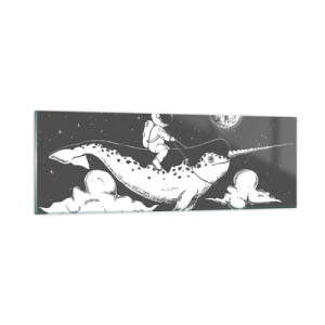 Billede på glas - Rumrytter - 90x30 cm