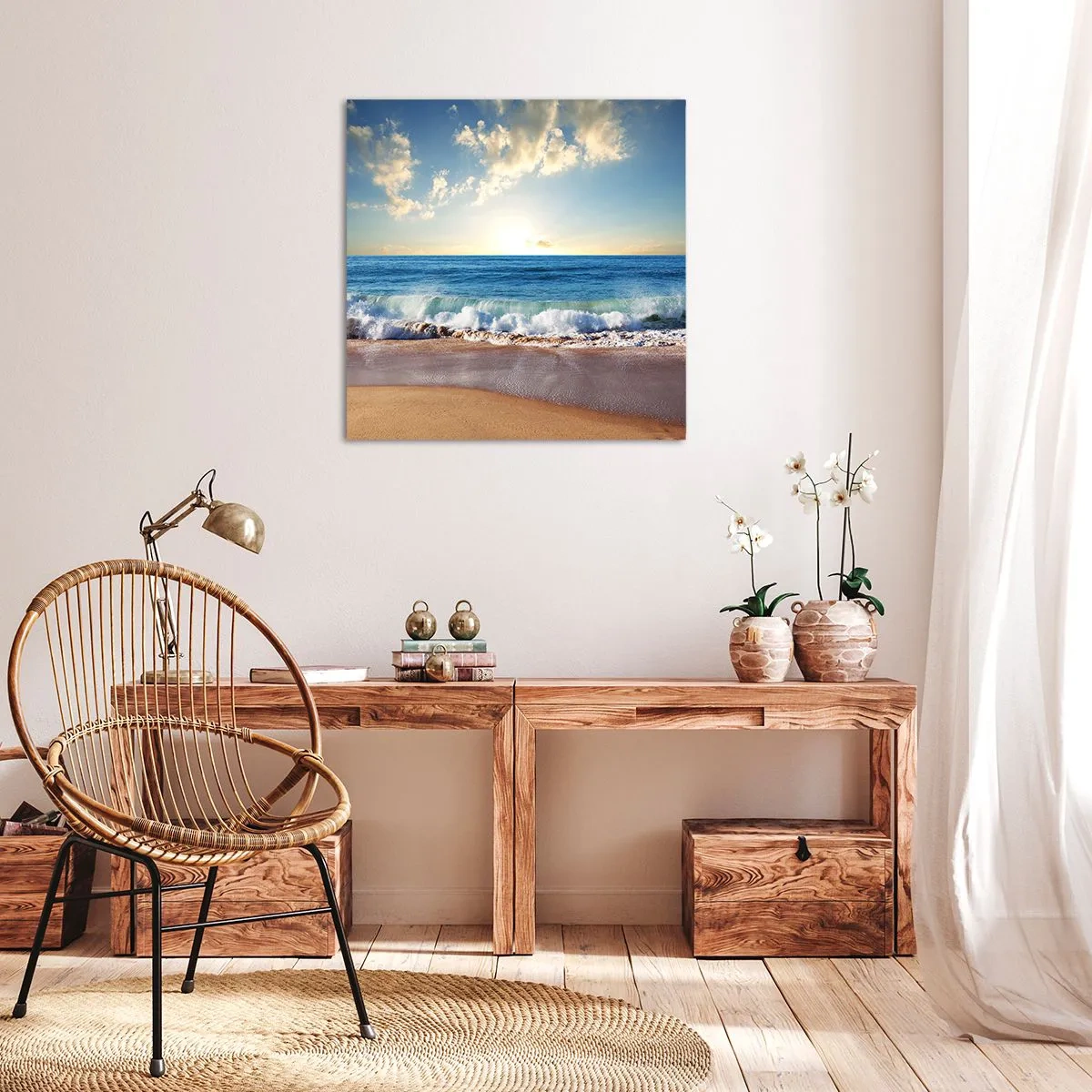 Lærredstryk - Billede på lærred - Bevægelse og stilhed på samme tid - 40x40 cm