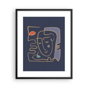 Plakat i sort ramme - I drømmerier - 40x50 cm