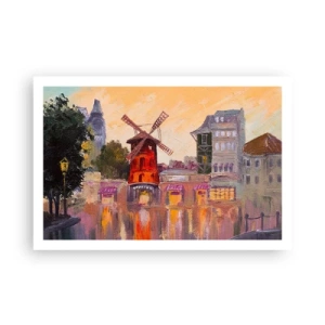 Plakat - Parisiske ikoner - Moulin Rouge - 91x61 cm