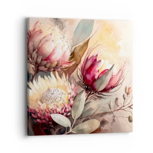 Lærredstryk - Billede på lærred - I profil og en face - 40x40 cm