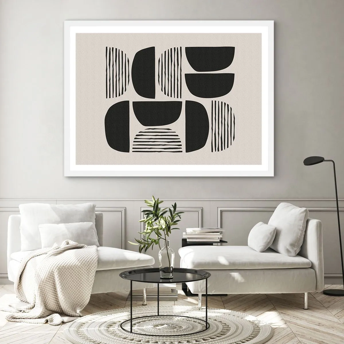 Plakat i hvid ramme - Halvhjertede arrangementer - 50x40 cm