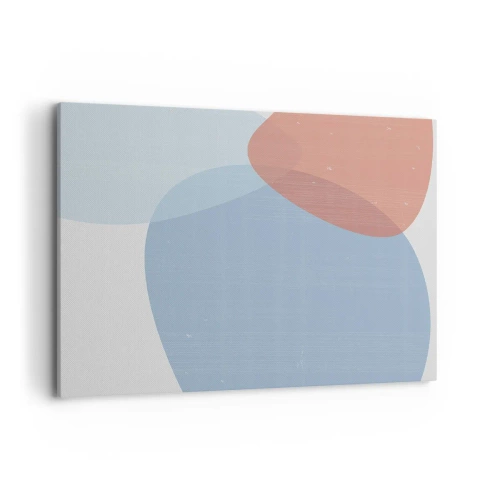 Lærredstryk - Billede på lærred - Pastelfarvede relationer - 120x80 cm