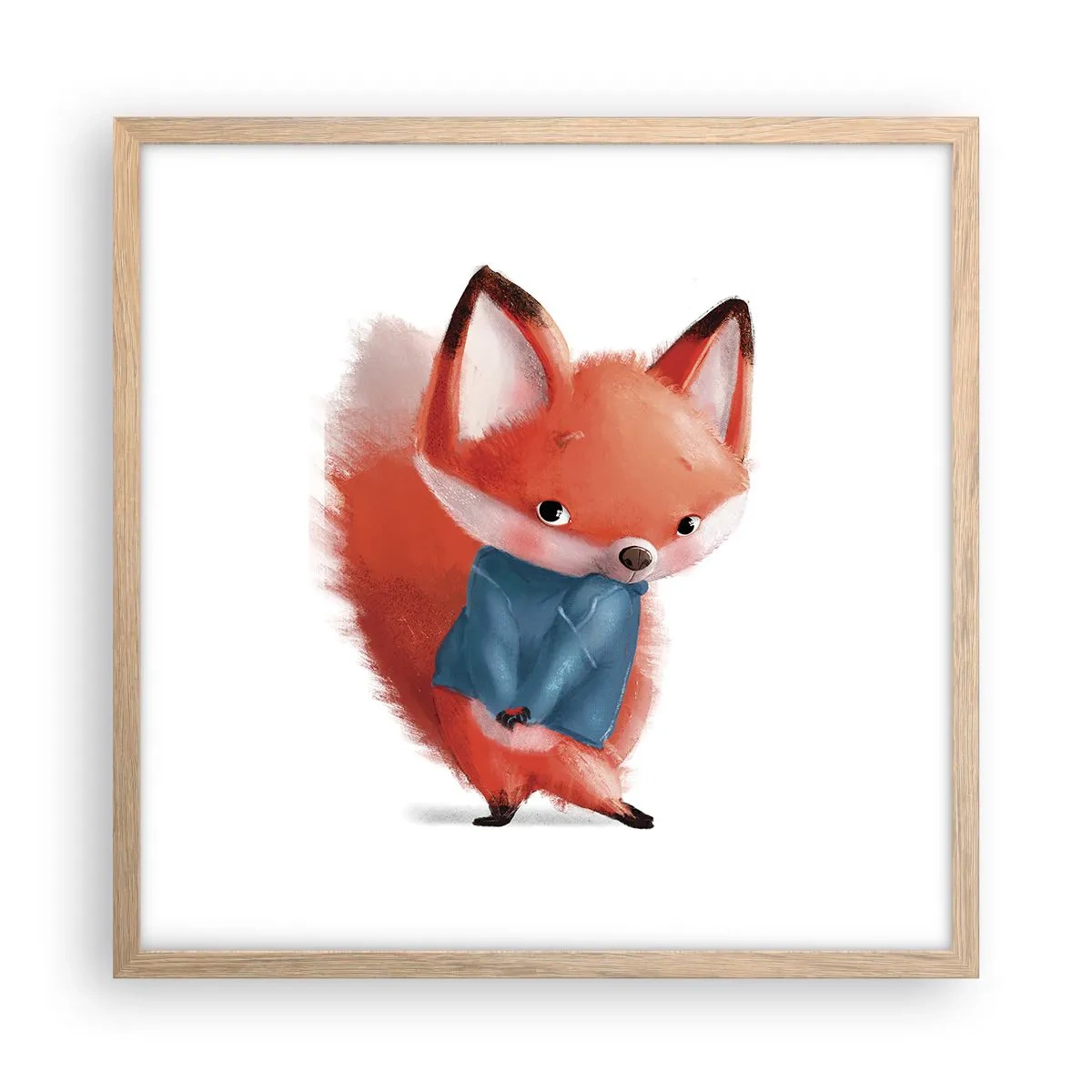 Plakat i ramme af lyst egetræ - Ser jeg smuk ud i den her? - 50x50 cm