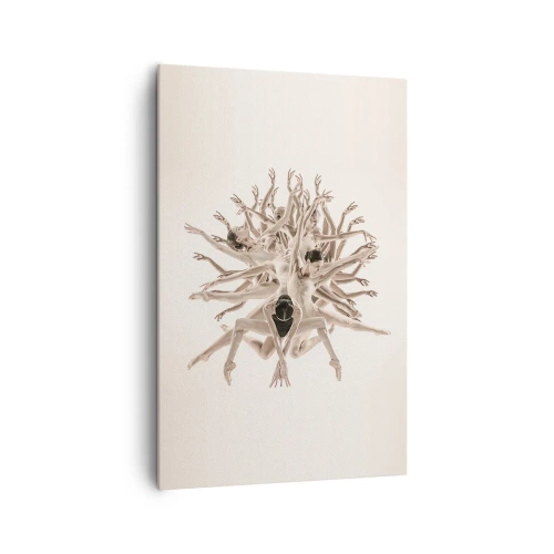 Lærredstryk - Billede på lærred - Blomstrende i dans - 80x120 cm