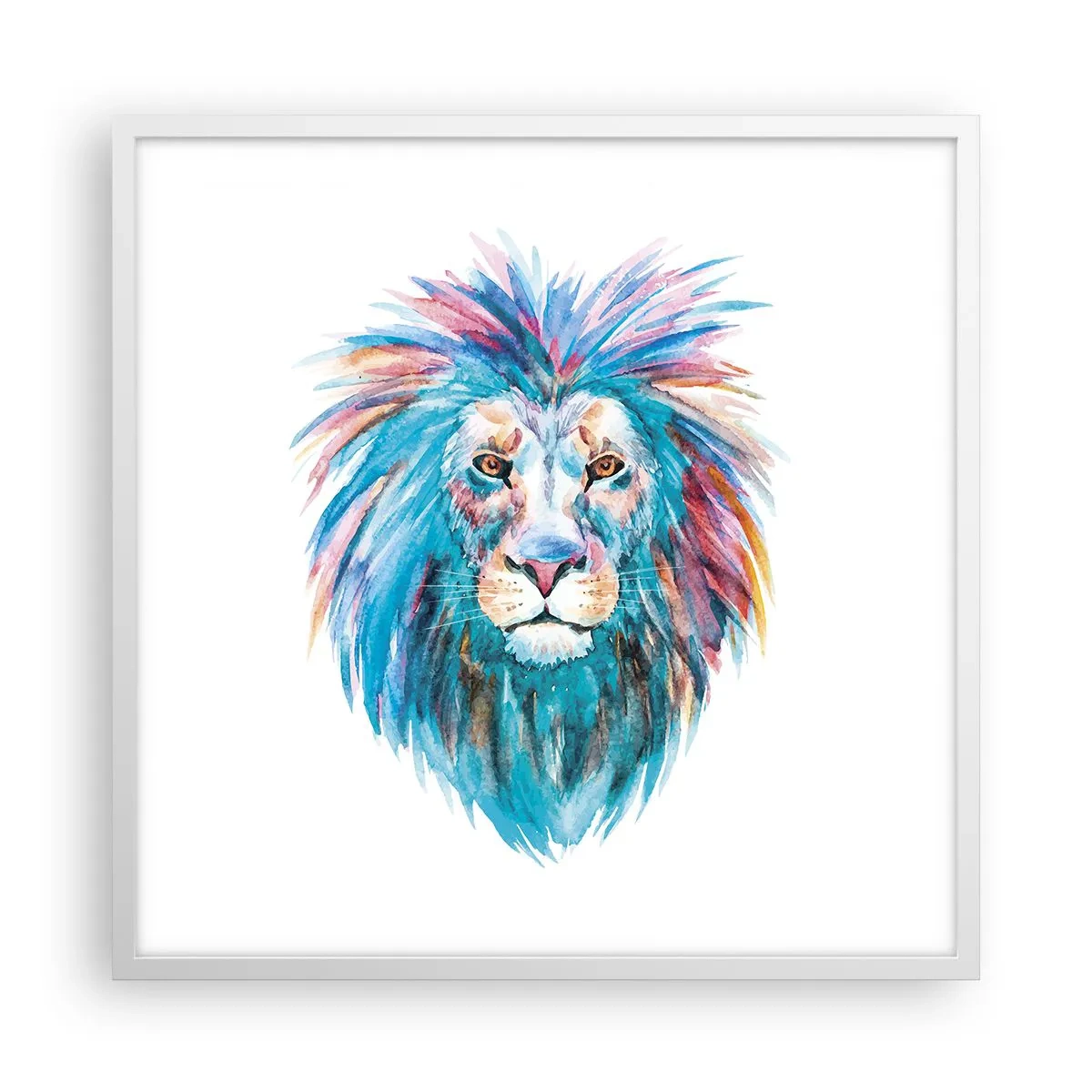 Plakat i hvid ramme - En elektrificerende aura - 60x60 cm