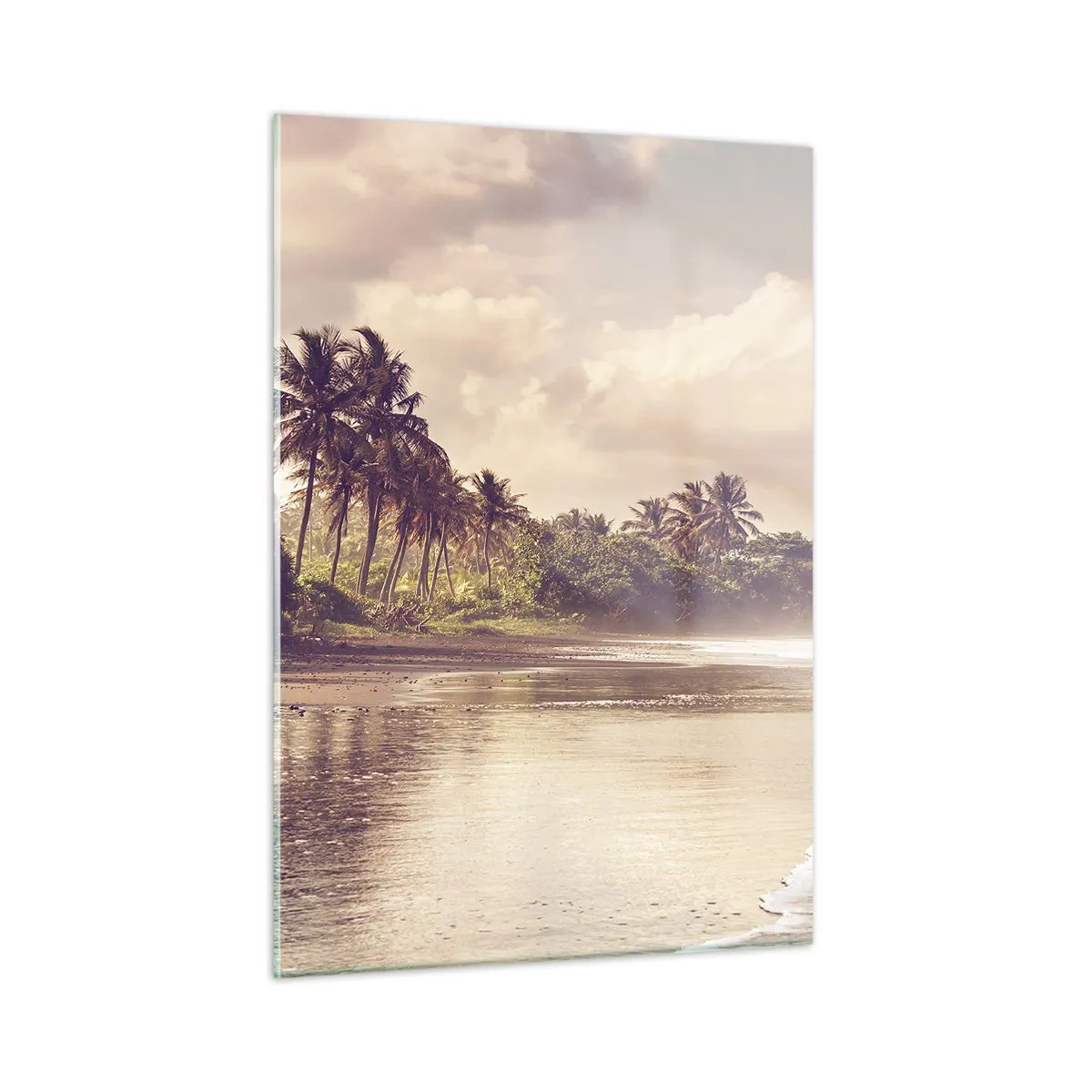 Billede på glas - Kærtegner bølgerne - 50x70 cm