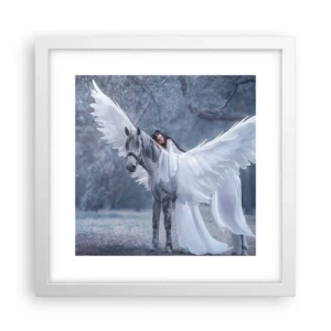 Plakat i hvid ramme - Inspireret øjeblik - 30x30 cm