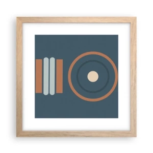 Plakat i ramme af lyst egetræ - Essensen af tingene - 30x30 cm