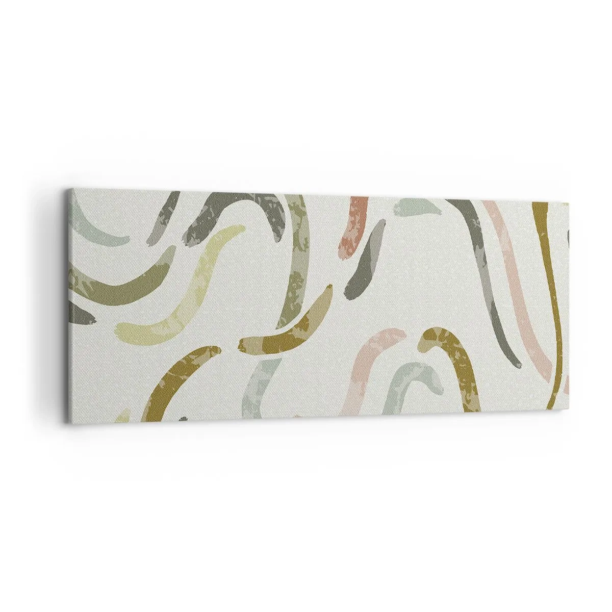 Lærredstryk - Billede på lærred - Abstraktionens glade dans - 120x50 cm