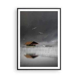 Plakat i sort ramme - Beskyttelse mod regnen - 70x100 cm