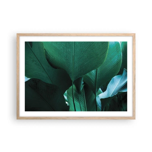 Plakat i ramme af lyst egetræ - Mod lyset - 70x50 cm