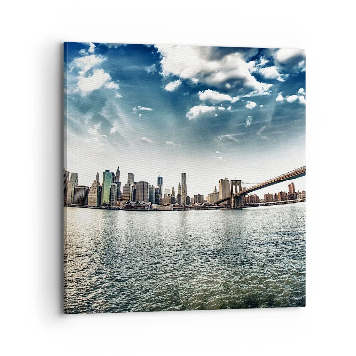 Lærredstryk - Billede på lærred - Glas ø - 70x70 cm