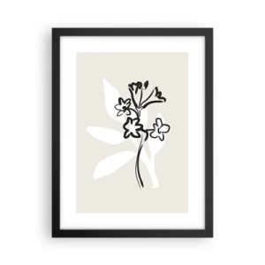 Plakat i sort ramme - Skitse til et herbarium - 30x40 cm