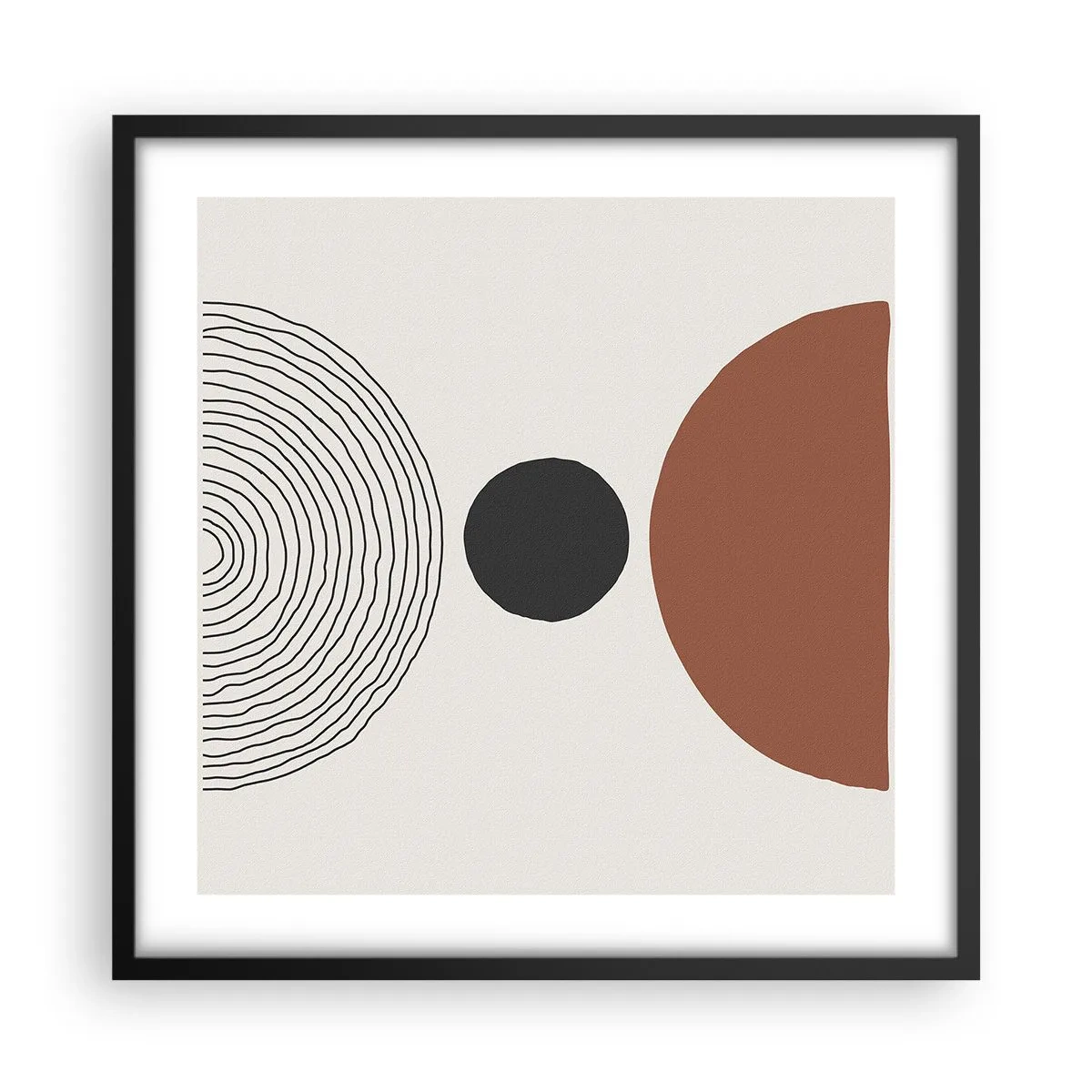 Plakat i sort ramme - I rampelyset - 50x50 cm