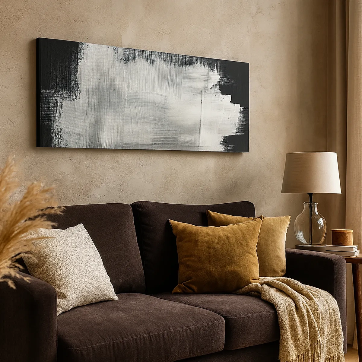 Lærredstryk - Billede på lærred - Vævet af det lodrette og det vandrette - 30x30 cm