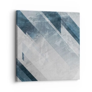 Lærredstryk - Billede på lærred - Rumlig komposition - bevægelse af gråtoner - 30x30 cm