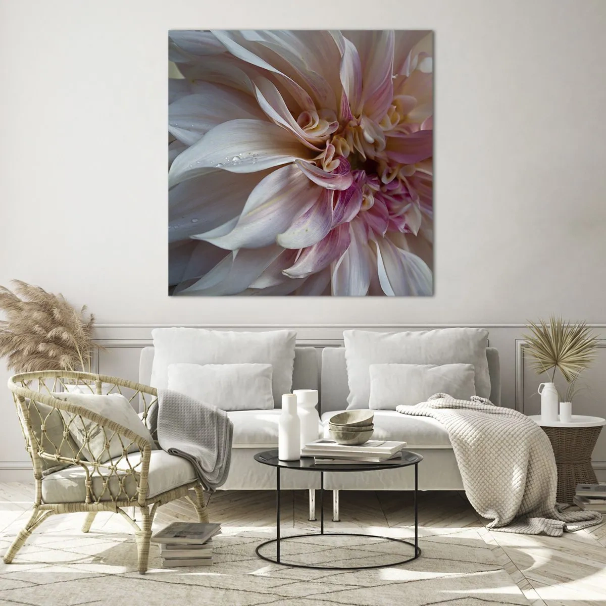Billede på glas - Blomstrende friskhed - 40x40 cm