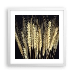 Plakat i hvid ramme - Rustik magi - 40x40 cm