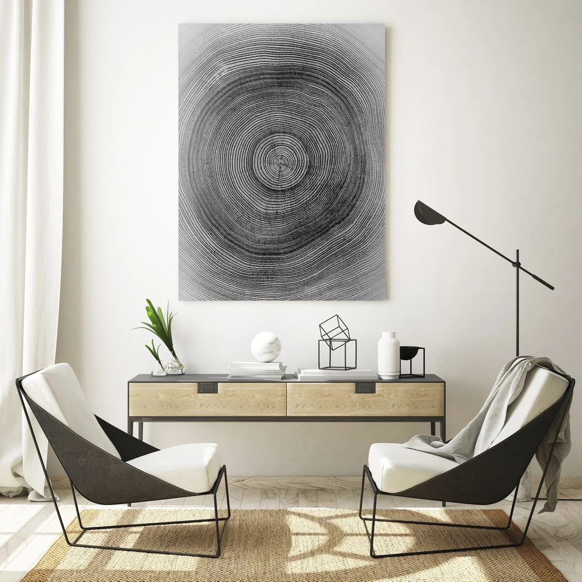 Billede på glas - Et tegn på tiden - 50x70 cm
