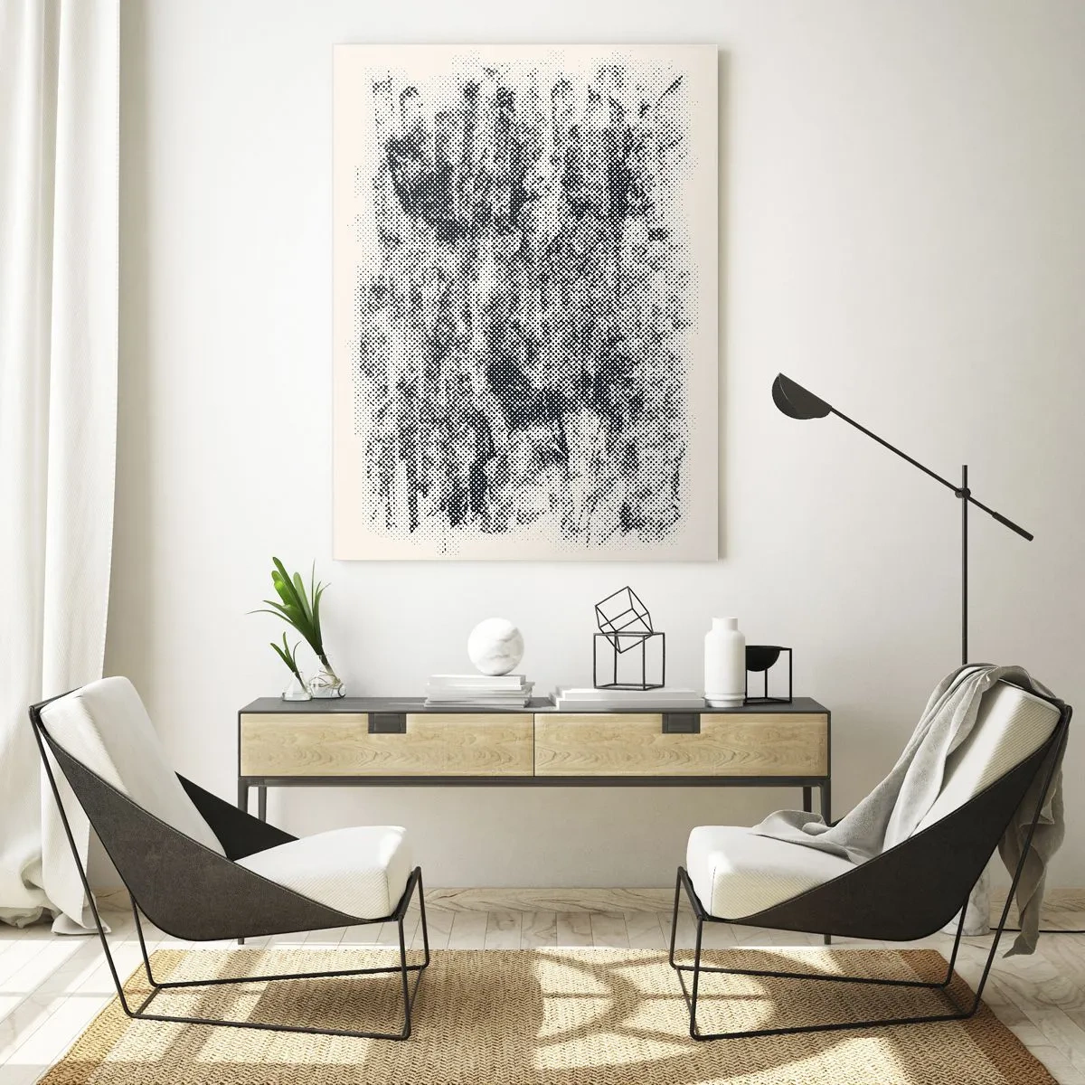 Billede på glas - Tågeagtig sammensætning - 50x70 cm