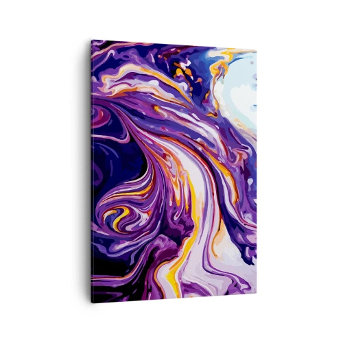 Lærredstryk - Billede på lærred - Rummets bøjning i lilla - 50x70 cm