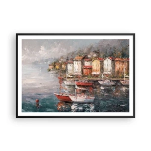 Plakat i sort ramme - Romantisk paradis - 100x70 cm