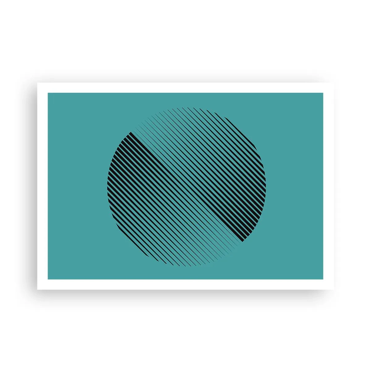 Plakat - Cirklen - en geometrisk variation - 100x70 cm