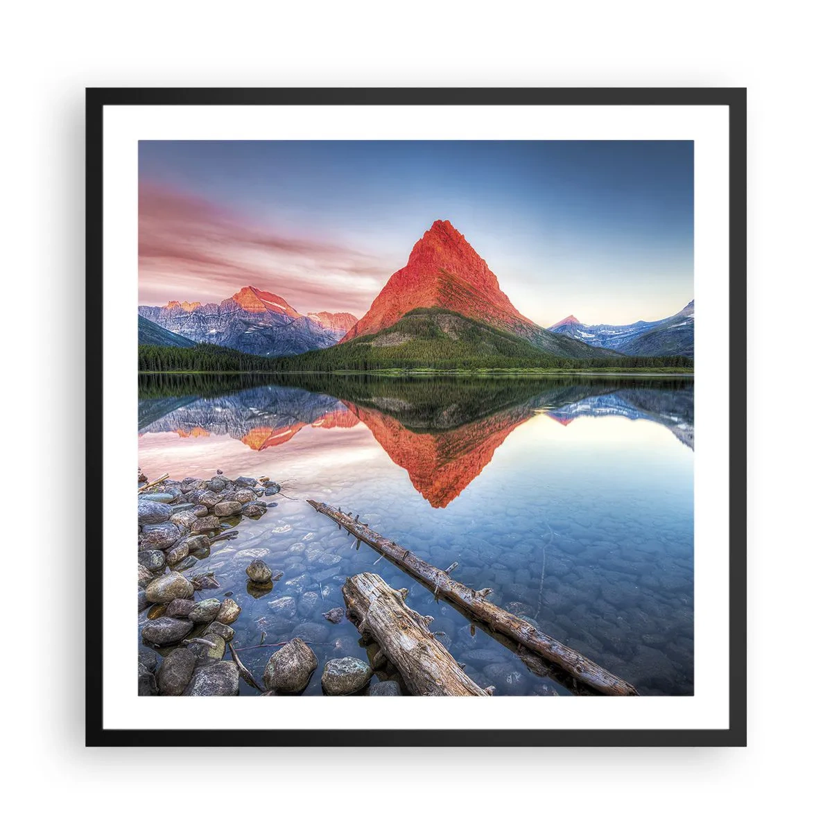 Plakat i sort ramme - Varme og kulde - 60x60 cm