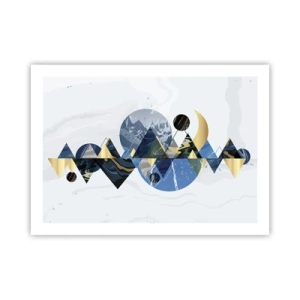 Plakat - Geometrisk landskab - 70x50 cm