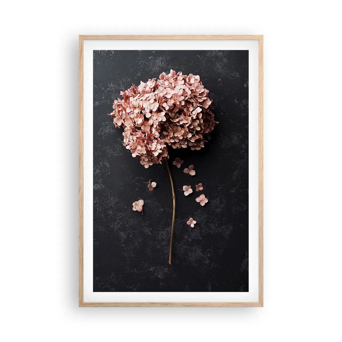 Plakat i ramme af lyst egetræ - Et virkelig romantisk tegn - 61x91 cm