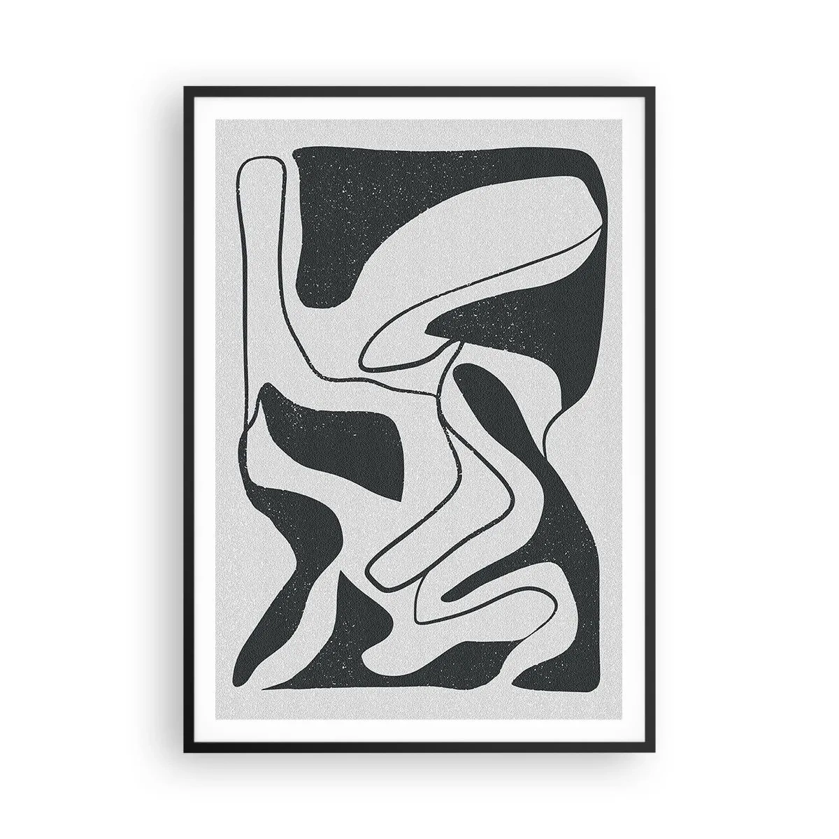 Plakat i sort ramme - Abstrakt leg i en labyrint - 70x100 cm