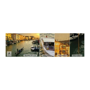 Prøve Fototapet Premium Sand - På den solrige side af gaden - By, Venedig, Italien - 100x30 cm
