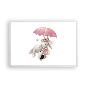 Plakat i hvid ramme - Det er kærlighed - 91x61 cm